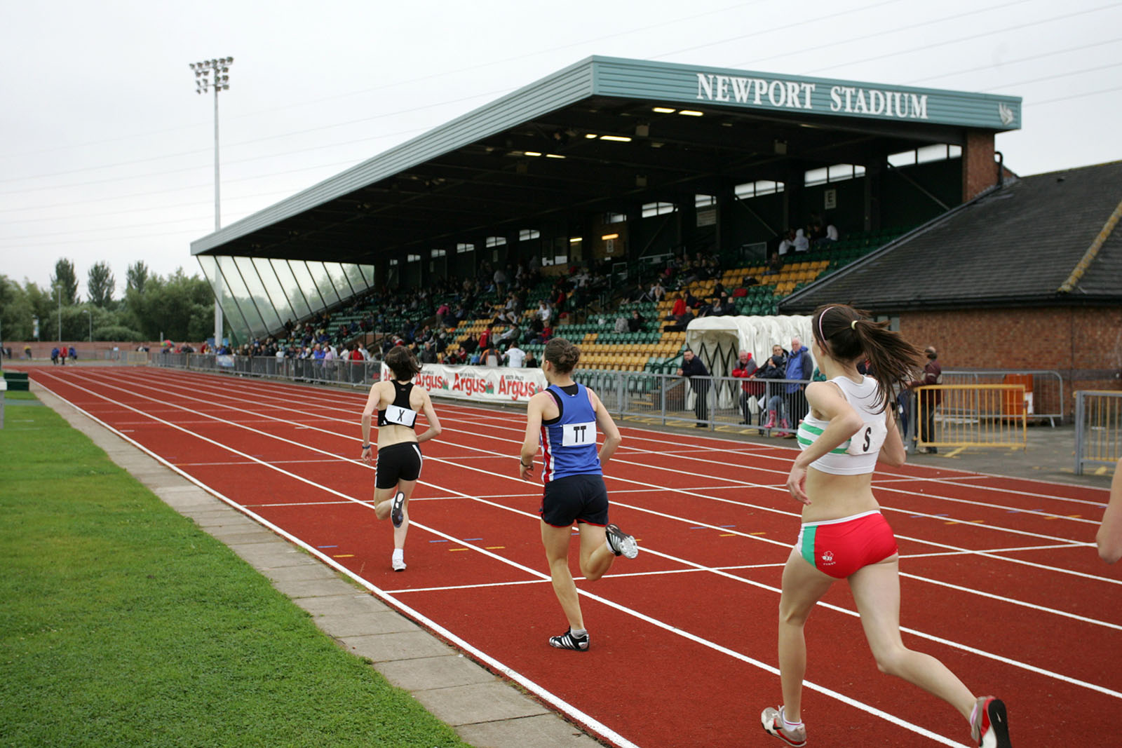 people running on newport stadium running track